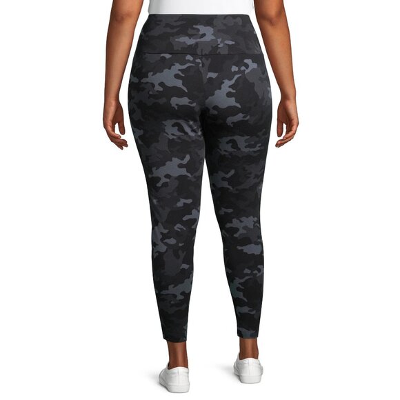 Terra & Sky Women's Plus Size High Waist Leggings Size 0X (14W) - Picture 3 of 6